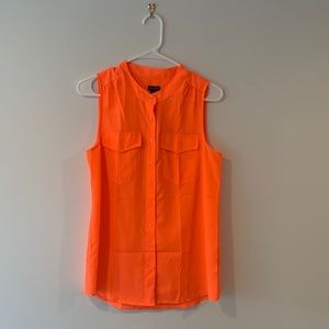 J. Crew factory Neon orange blouse